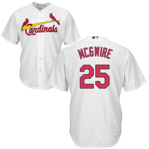 Mens St Louis Cardinals #25 Mark McGwire White Cool Base Stitched Jersey Dzhi